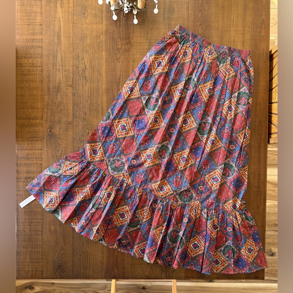 NWT Christy Dawn Mariana Skirt in Ruby Patchwork size Small - Picture 11 of 11